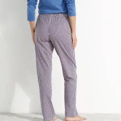 Pyjama<Blancheporte Pyjamabroek in katoen met strepenprint marine