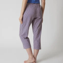 Pyjama<Blancheporte 3/4-pyjamabroek in katoen met strepenprint marine