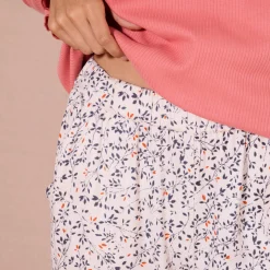 Pyjama<Blancheporte Pyjamabroek met bloemenprint ecru / grijs