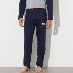 Pyjama En Kamerjas<Blancheporte Pyjamabroek met geplaatste print, blauw marine