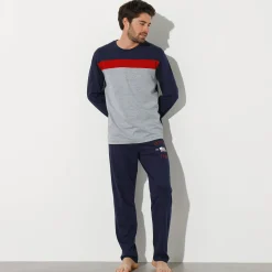 Pyjama En Kamerjas<Blancheporte Pyjamabroek met geplaatste print, blauw marine