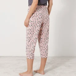Pyjama<Blancheporte 3/4-pyjamabroek met print "Beautiful" roze