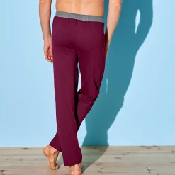 Pyjama En Kamerjas<Blancheporte Pyjamabroek met rechte pijpen - set van 2 grijs + bordeaux
