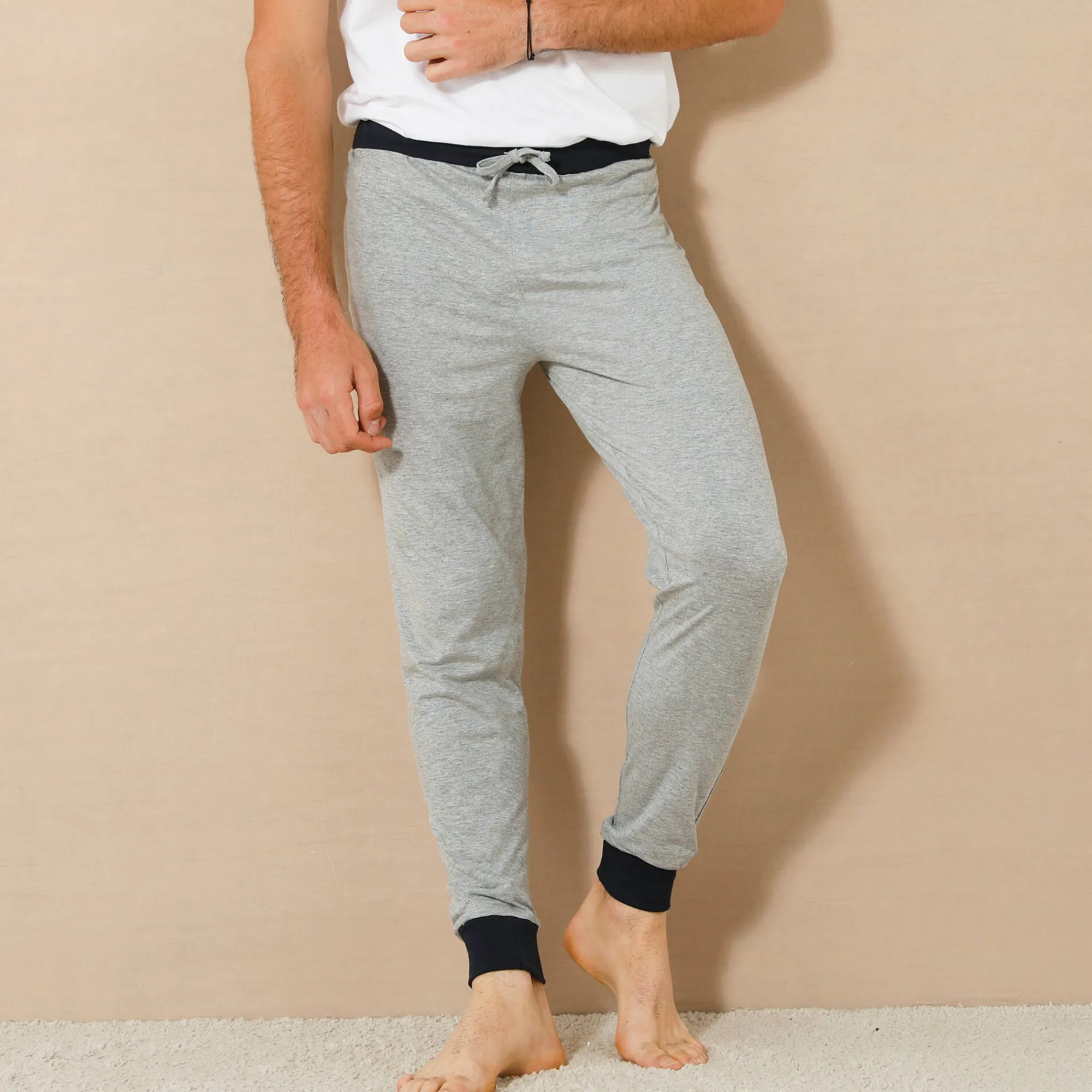 Pyjama En Kamerjas<Blancheporte Pyjamabroek met rechte pijpen - set van 2 grijs + marine