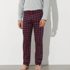 Pyjama En Kamerjas<Blancheporte Pyjamabroek met ruitjesprint marine / rood