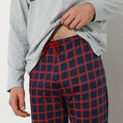 Pyjama En Kamerjas<Blancheporte Pyjamabroek met ruitjesprint marine / rood