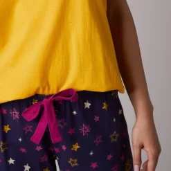 Pyjama<Blancheporte 3/4-pyjamabroek met sterrenprint Estrella - katoen marine