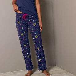 Pyjama<Blancheporte Pyjamabroek met sterrenprint Estrella - katoen marine