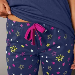 Pyjama<Blancheporte Pyjamabroek met sterrenprint Estrella - katoen marine