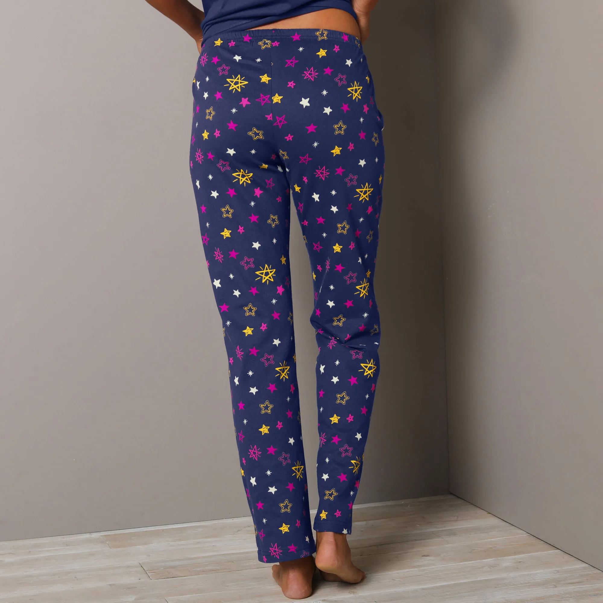Pyjama<Blancheporte Pyjamabroek met sterrenprint Estrella - katoen marine