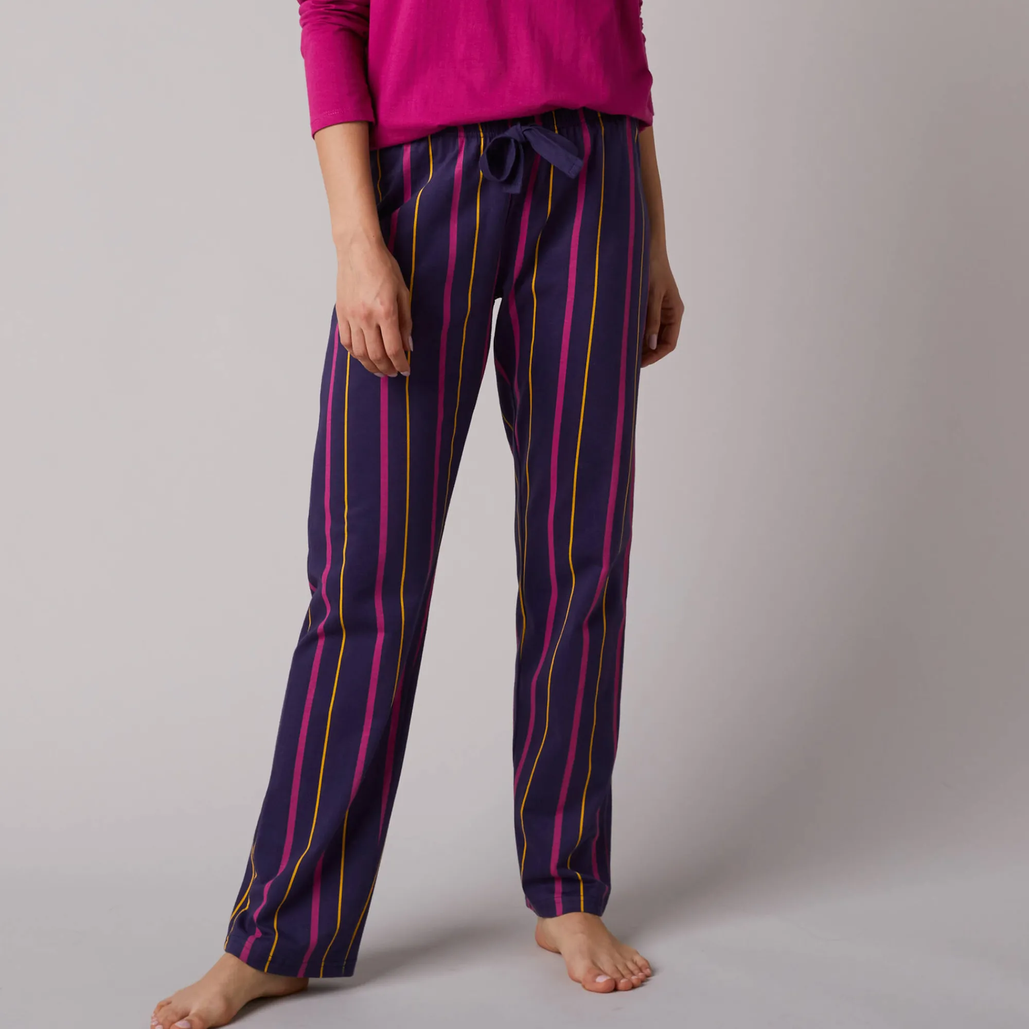 Pyjama<Blancheporte Pyjamabroek met strepenprint Estrella - katoen marine
