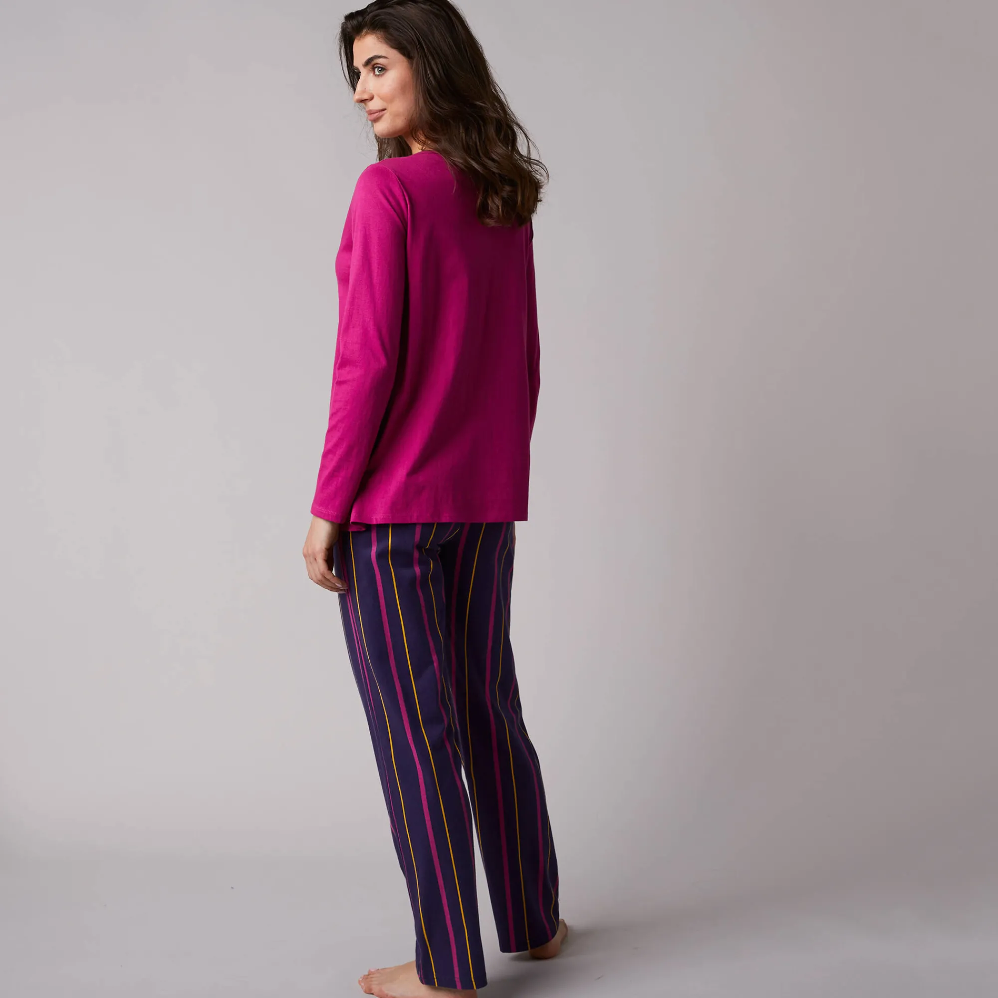 Pyjama<Blancheporte Pyjamabroek met strepenprint Estrella - katoen marine