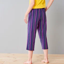 Pyjama<Blancheporte 3/4-pyjamabroek met strepenprint Estrella - katoen marine