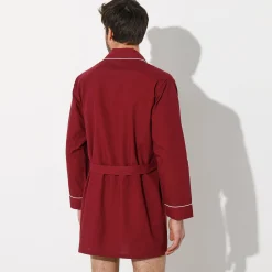 Pyjama En Kamerjas<Blancheporte Pyjamajasje in popeline met doorknoopsluiting bordeaux