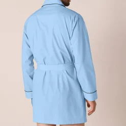 Pyjama En Kamerjas<Blancheporte Pyjamajasje in popeline met doorknoopsluiting lichtblauw
