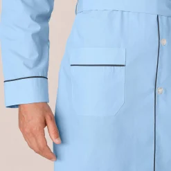 Pyjama En Kamerjas<Blancheporte Pyjamajasje in popeline met doorknoopsluiting lichtblauw