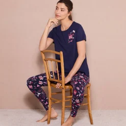 Pyjama<Blancheporte Pyjamashirt met korte mouwen marine