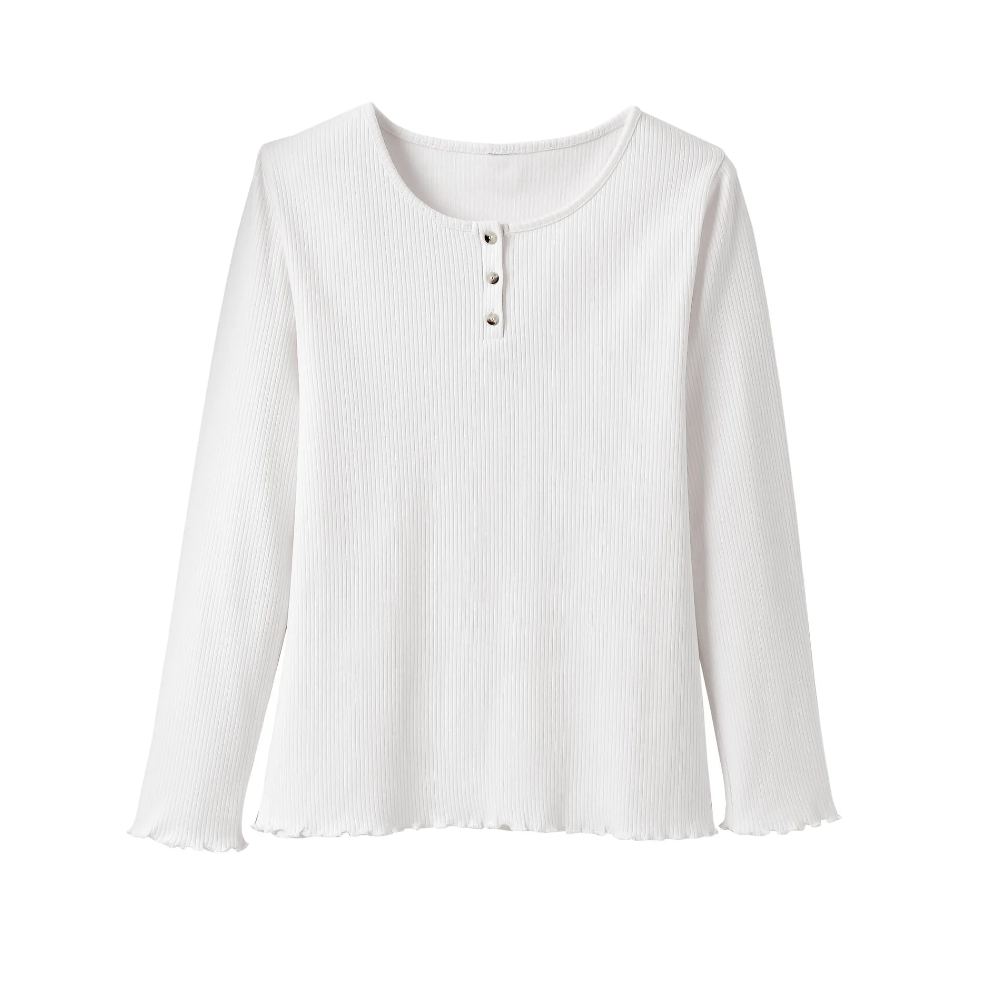 Pyjama<Blancheporte Pyjamashirt met lange mouwen ivoorkleur