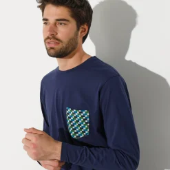 Pyjama En Kamerjas<Blancheporte Pyjamashirt met lange mouwen marine