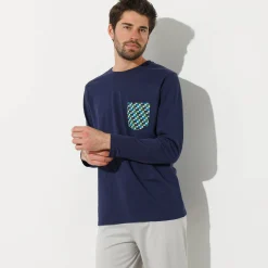 Pyjama En Kamerjas<Blancheporte Pyjamashirt met lange mouwen marine