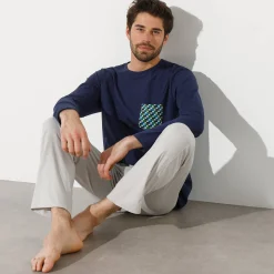 Pyjama En Kamerjas<Blancheporte Pyjamashirt met lange mouwen marine