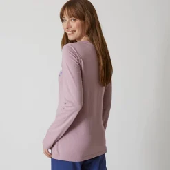 Pyjama<Blancheporte Pyjamashirt met lange mouwen en bloemenmotief grijsmauve