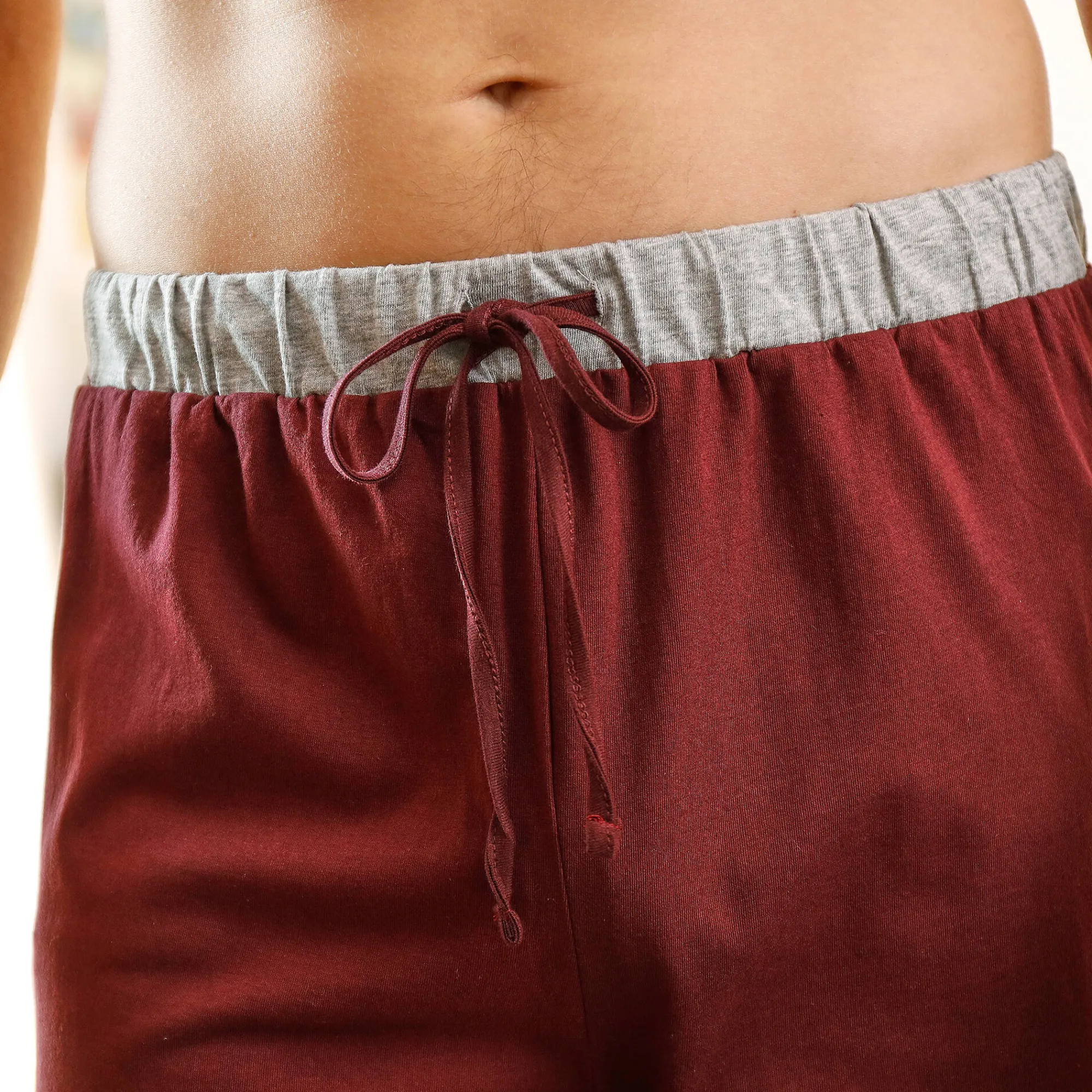 Pyjama En Kamerjas<Blancheporte Pyjamashort - set van 2 grijs + bordeaux