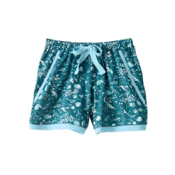 Pyjama<Blancheporte Pyjamashort - groen met bloemenprint smaragd