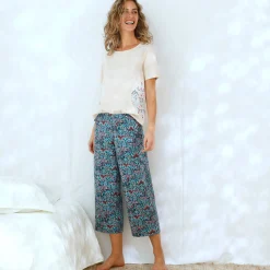 Pyjama<Blancheporte Pyjama-T-shirt met Ikat-print zandkleur