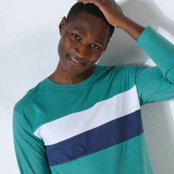 Pyjama En Kamerjas<Blancheporte Pyjama-T-shirt met lange mouwen, groen