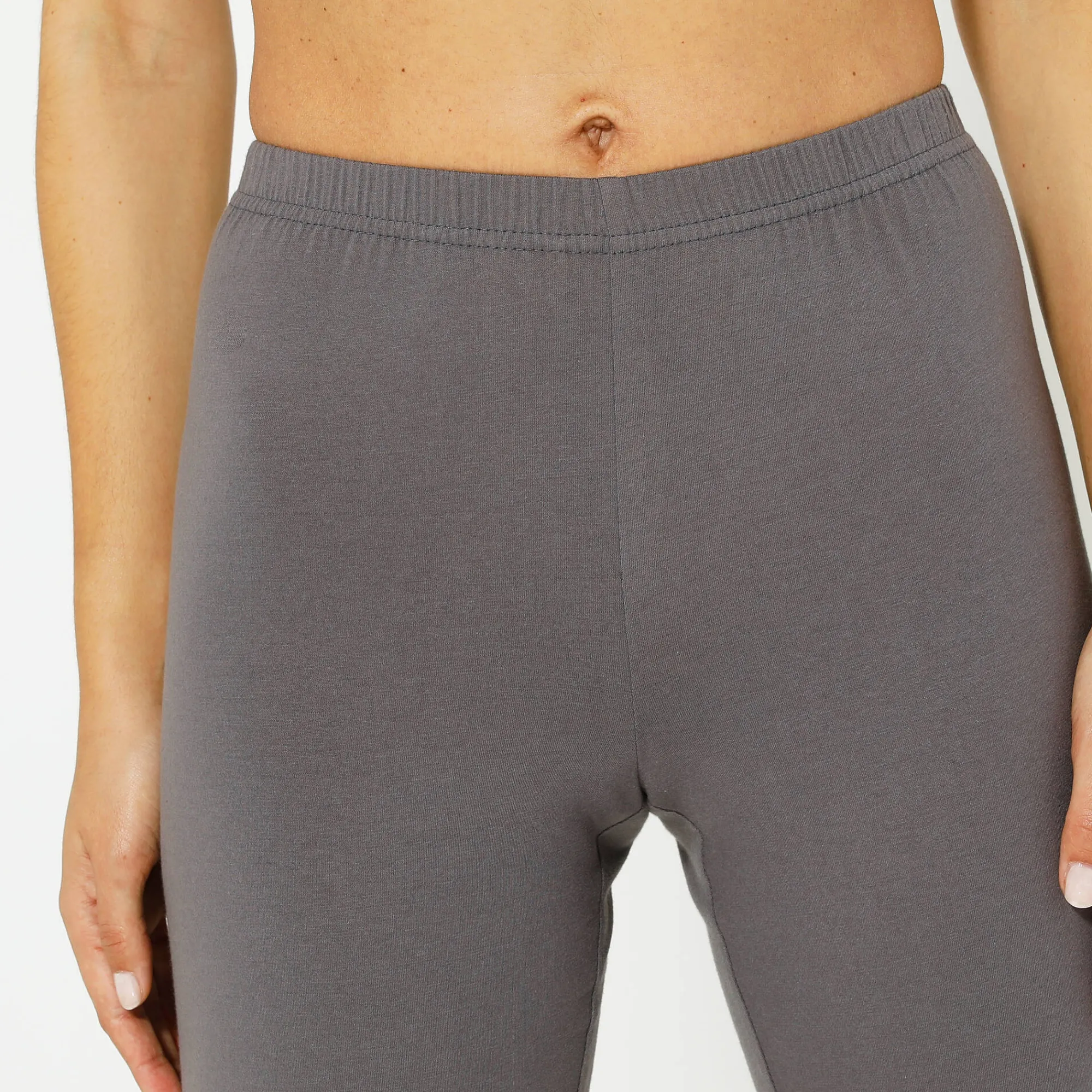Legging|Broek<Blancheporte Rechte broek in biokateon antraciet