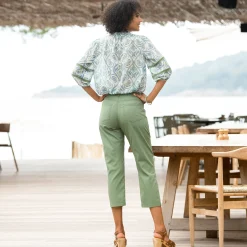 Broek<Blancheporte Rechte 7/8-broek in cargomodel kaki