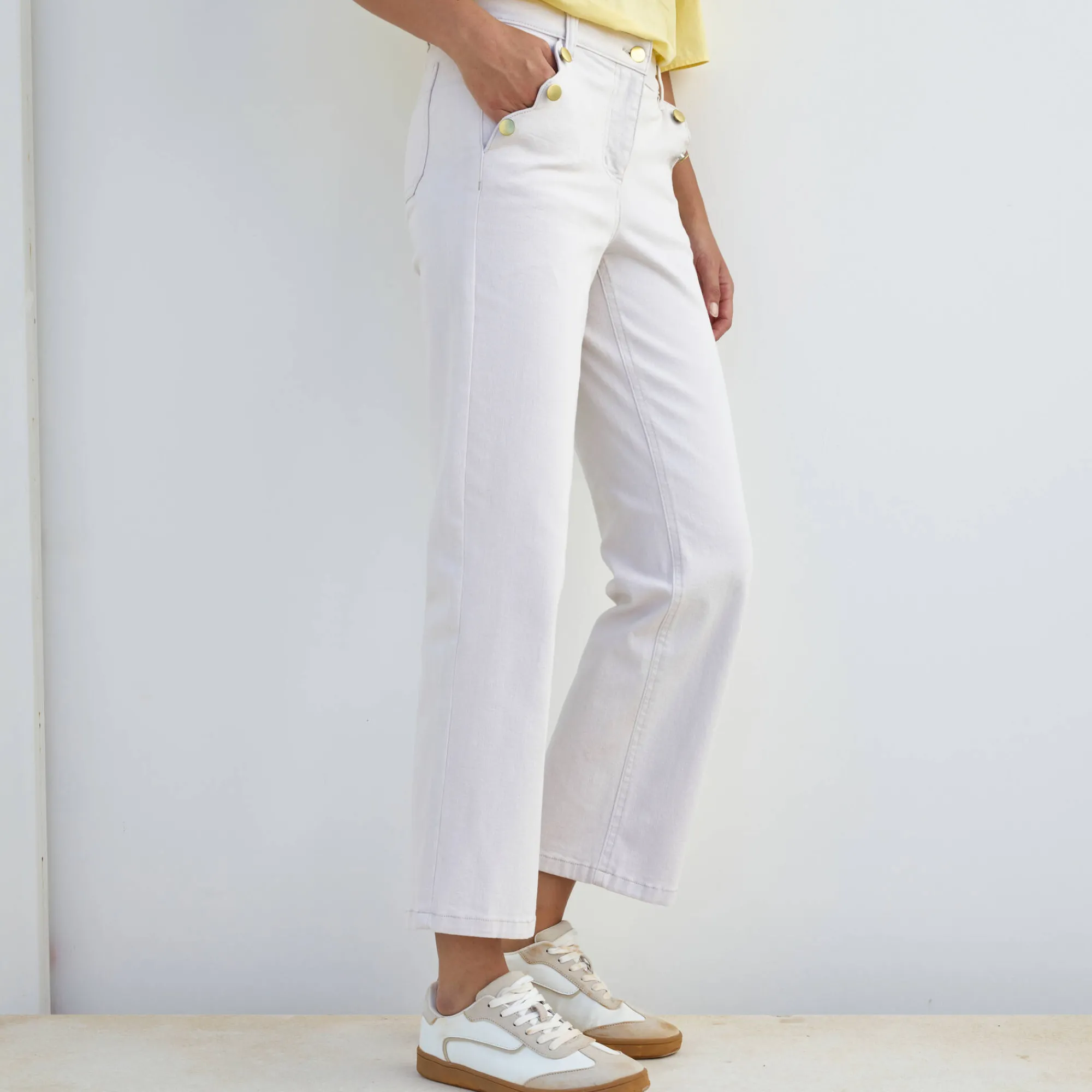 Broek<Blancheporte Rechte broek in 7/8-model ecru