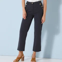 Broek<Blancheporte Rechte broek in 7/8-model marine