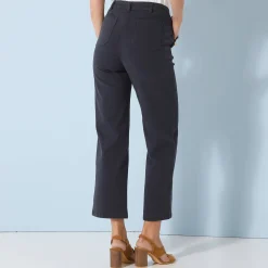 Broek<Blancheporte Rechte broek in 7/8-model marine