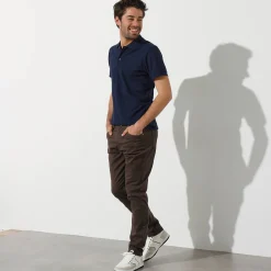Broek<Blancheporte Rechte broek in rekbare twill chocolade