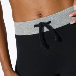 Broek<Blancheporte Rechte 3/4-broek in tricot zwart / chiné grijs