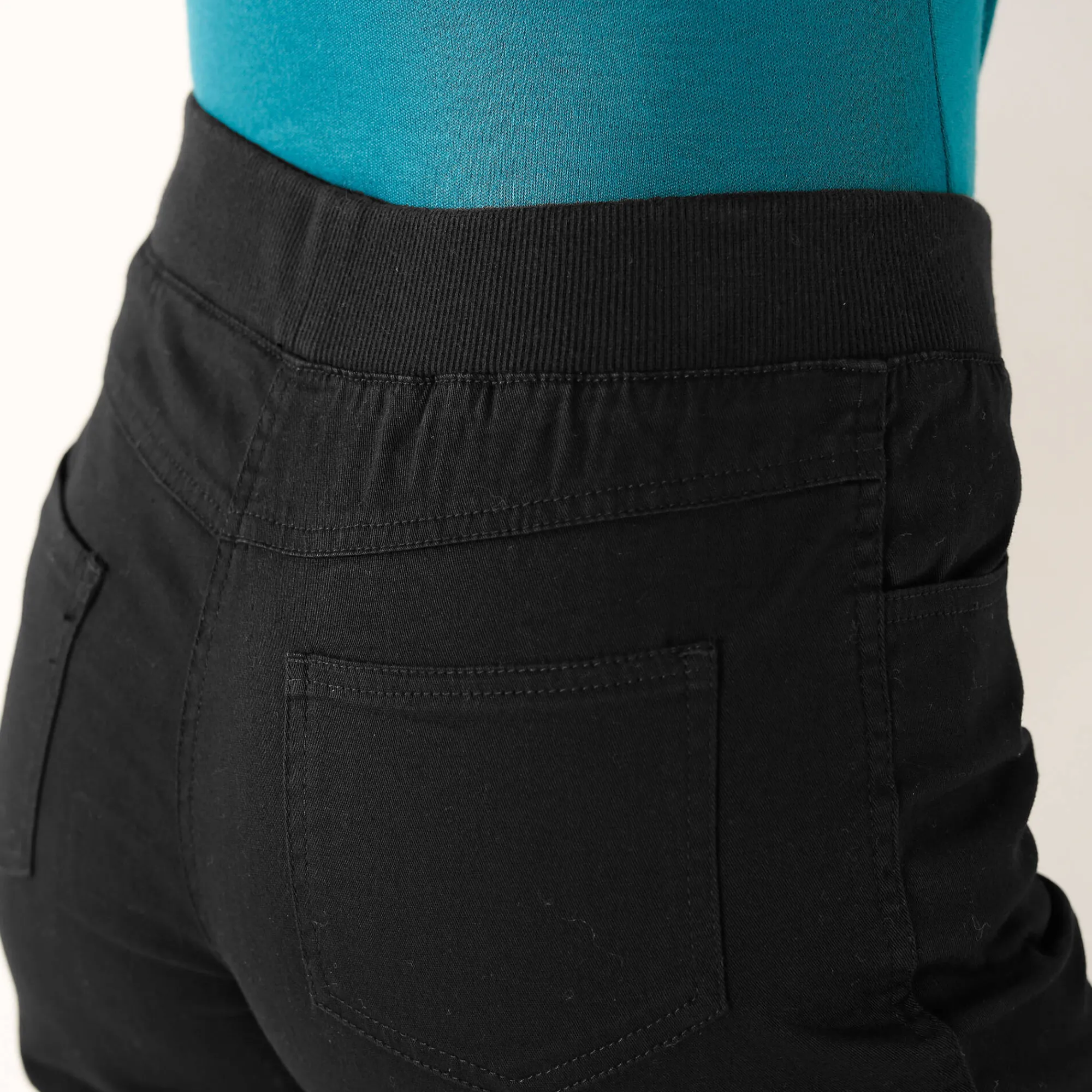 Broek<Blancheporte Rechte broek met elastische taille zwart