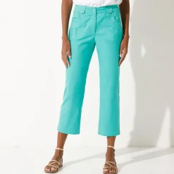 Broek<Blancheporte Rechte 7/8-broek met stretch muntgroen