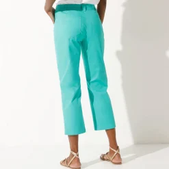 Broek<Blancheporte Rechte 7/8-broek met stretch muntgroen