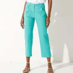 Broek<Blancheporte Rechte 7/8-broek met stretch muntgroen