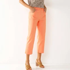 Broek<Blancheporte Rechte 7/8-broek met stretch abrikoos