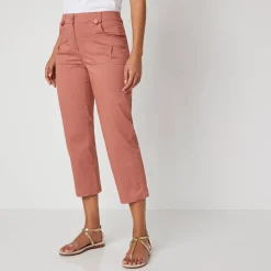 Broek<Blancheporte Rechte 7/8-broek met stretch theeroze