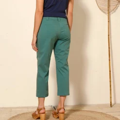 Broek<Blancheporte Rechte 7/8-broek met stretch donkerkaki