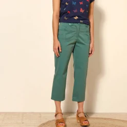 Broek<Blancheporte Rechte 7/8-broek met stretch donkerkaki