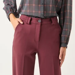 Broek<Blancheporte Rechte broek, milanotricot bordeaux
