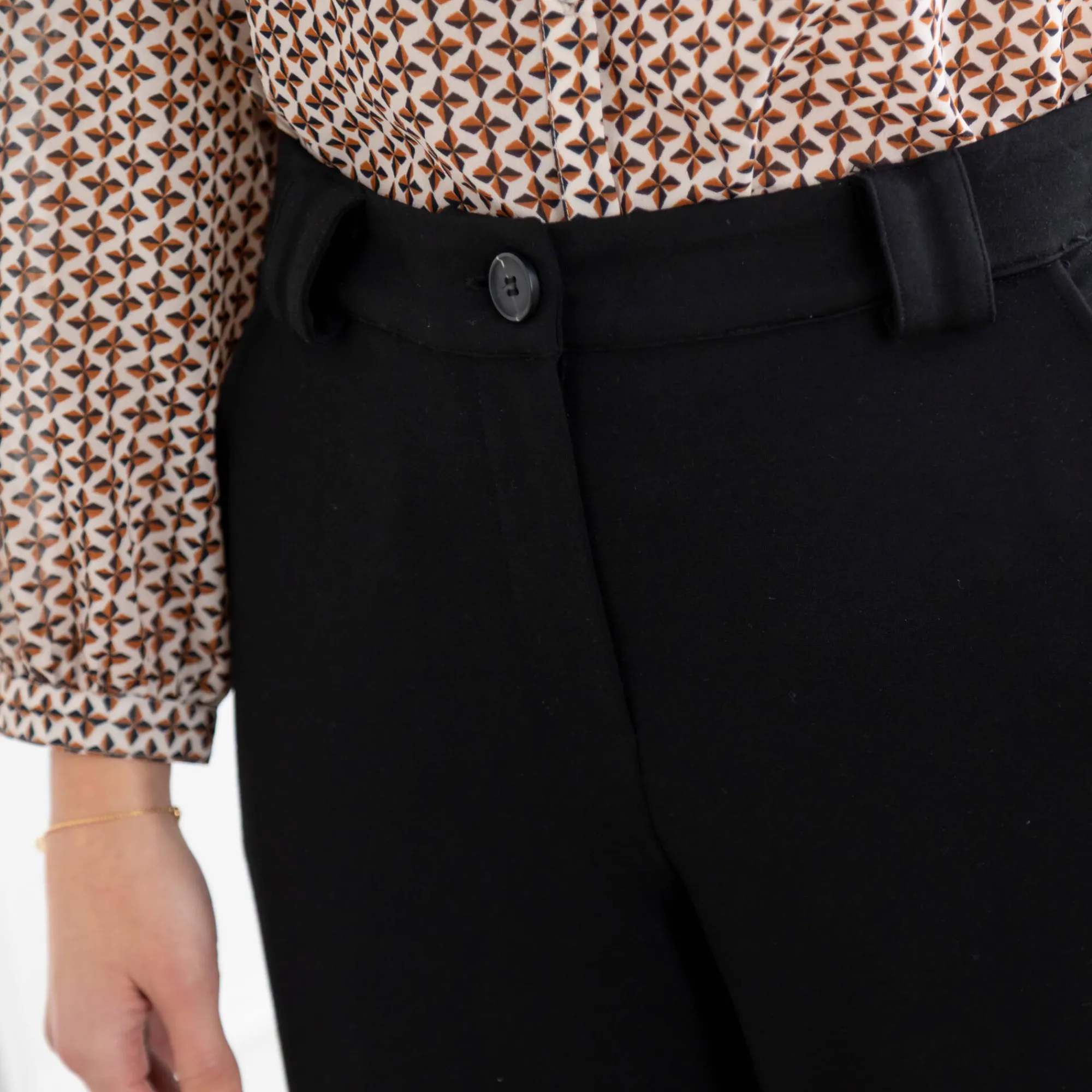Broek<Blancheporte Rechte broek, milanotricot zwart