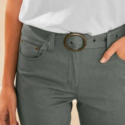Broek<Blancheporte Rechte broek, speciaal voor kleine lengtes bronskleur