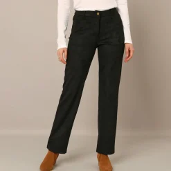 Broek<Blancheporte Rechte broek, suedinetricot zwart