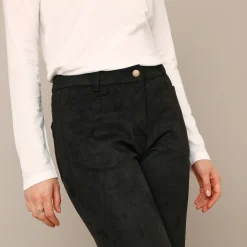 Broek<Blancheporte Rechte broek, suedinetricot zwart